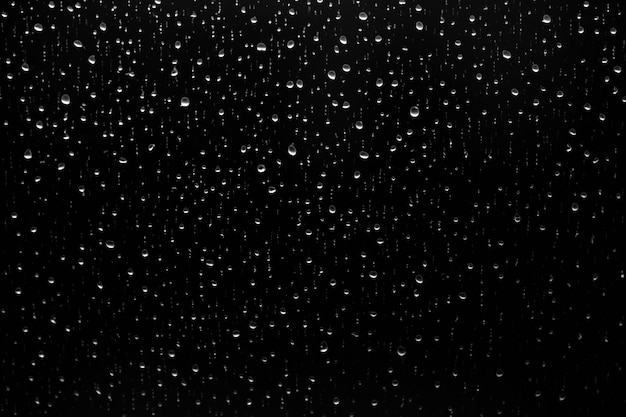 Gotas de agua de condensación en el fondo negro de la ventana