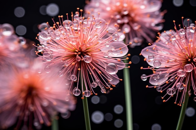 gotas de agua en una flor