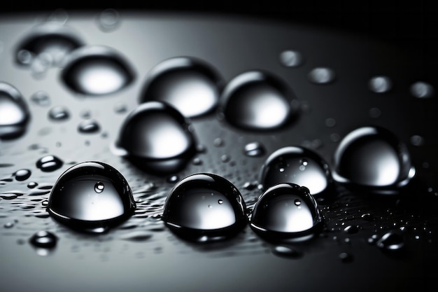 gotas de agua en fondo negro