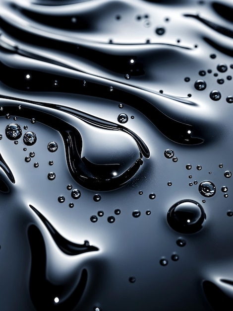 Las gotas de agua forman impresionantes reflejos y patrones abstractos