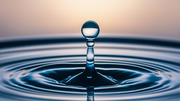 Gotas de agua limpia en un fondo claro