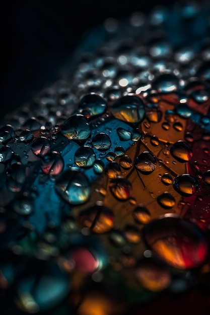 Gotas de agua en una pared de cristal