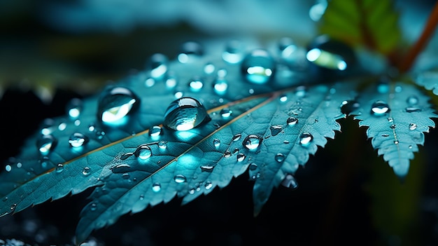 Gotas de agua de primer plano