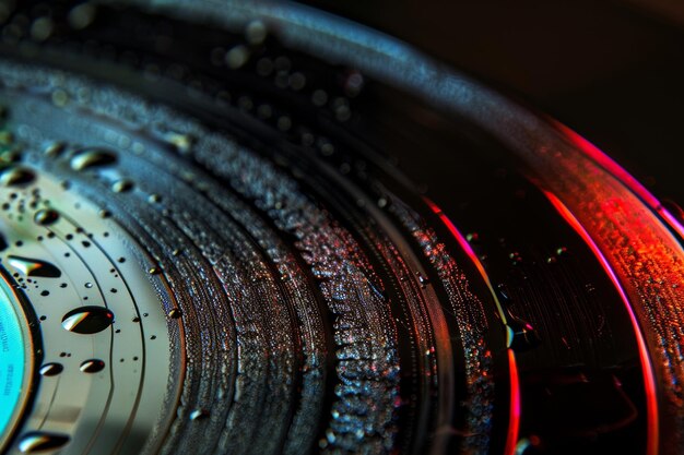 Gotas de agua en el reloj de cerca IA generativa