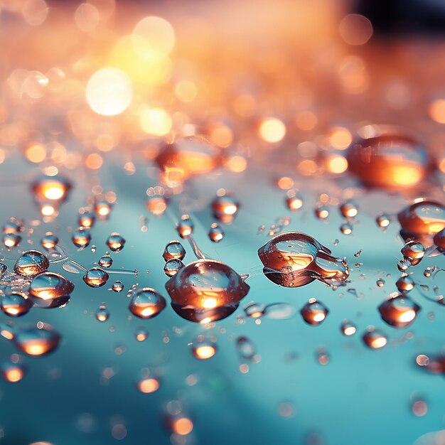 Las gotas de agua rosadas y naranjas salpican