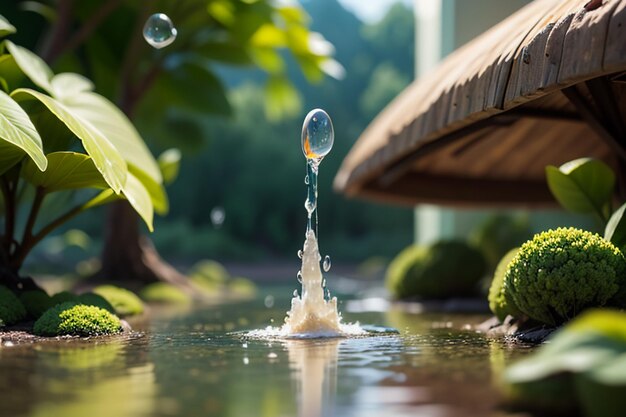 gotas de agua salpicaduras efectos especiales elementos de diseño creativo fondo de papel tapiz