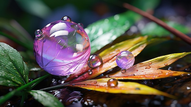 gotas de agua salpicaduras olas cascada del océano foto realista