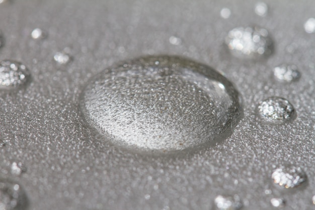 Gotas de agua sobre fondo blanco