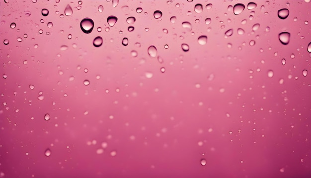 gotas de agua sobre fondo rosa