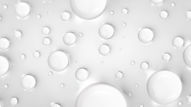 Gotas de agua sobre una superficie ligera no humectable