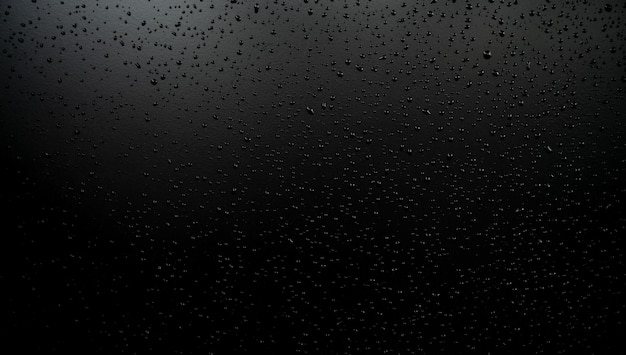 Gotas de agua en el suelo con fondo negro