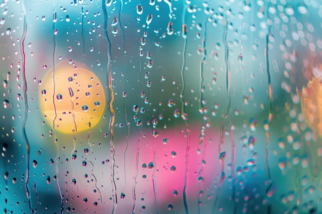 Gotas de agua en la ventana Fondo abstracto DOF poco profundo