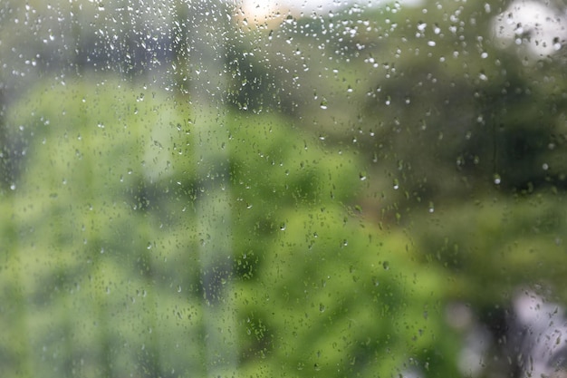 Gotas de agua en una ventana