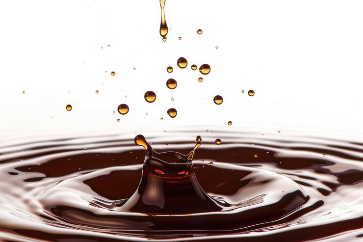 Gotas de café con ondas