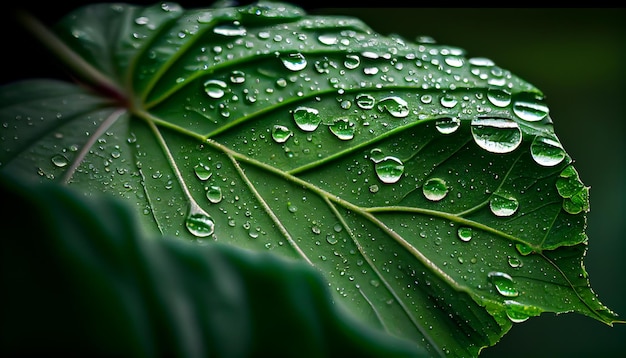 Gotas en el cierre de la hoja