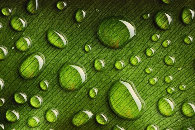 Foto gotas da água na folha