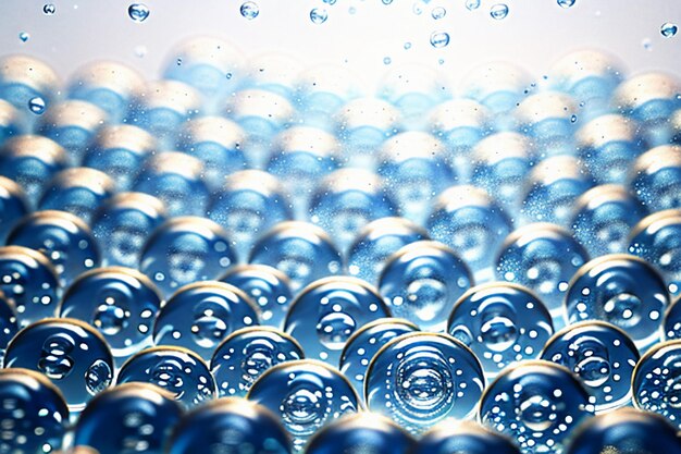 Foto gotas de água bolha partículas brilhante tecnologia de negócios fundo design material papel de parede