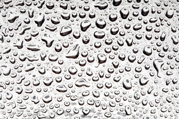 Gotas de água em metal uma bela textura incomum