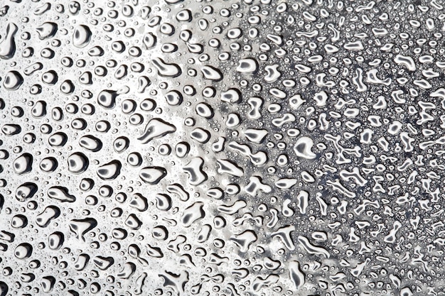 Gotas de água em metal uma bela textura incomum