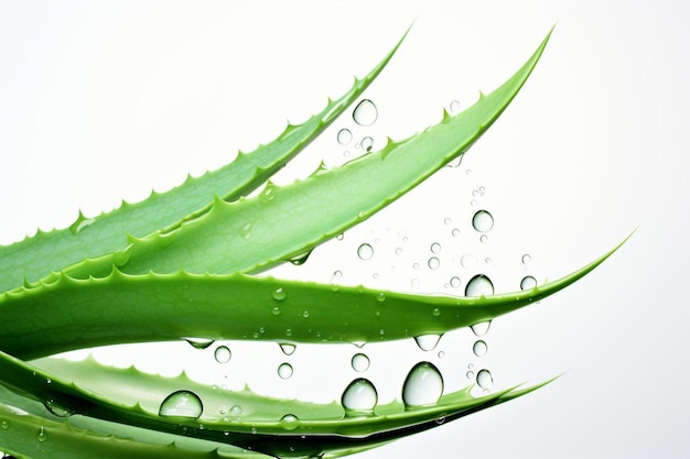 gotas de água em uma planta em uma gota de água