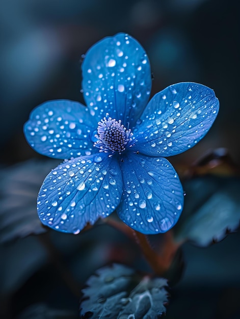 Gotas de água, flores, flores.