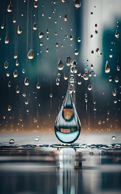 Foto gotas de água fundo incrível e realista