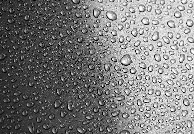 Gotas de água na textura cinza - fundo