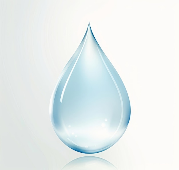 Gotas de água naturais isoladas em fundo branco