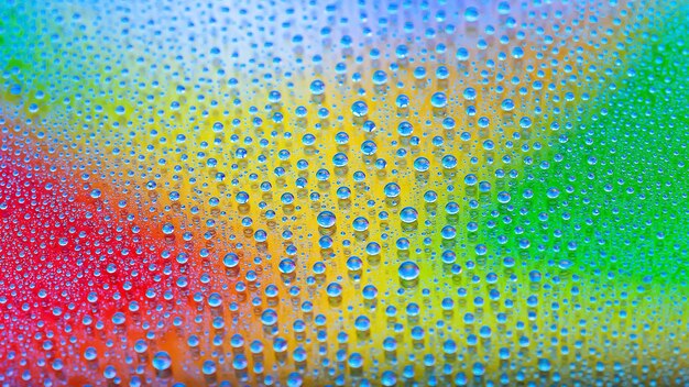 Gotas de água Textura de gota Fundo gradiente abstrato Gradiente colorido do arco-íris