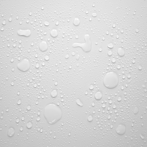 Foto gotas de água transparentes, bolhas limpas