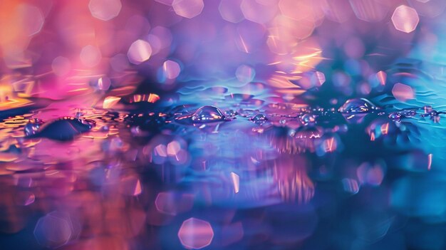 Foto gotas de chuva holográficas inspiradas na natureza na imagem da janela