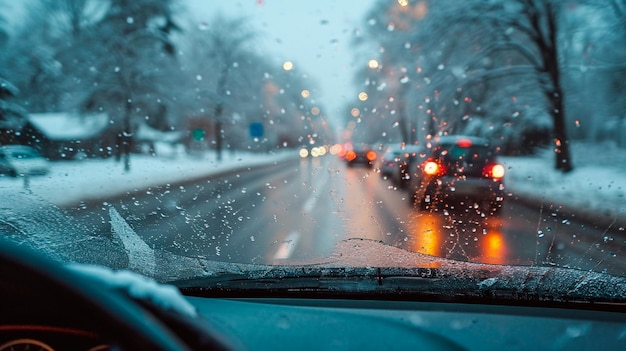 Foto gotas de chuva na janela do carro