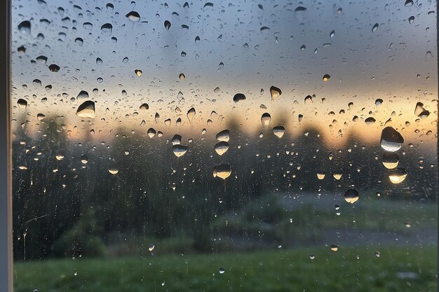 Foto gotas de chuva na janela