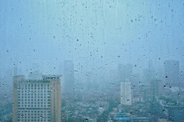 Gotas de chuva na janela