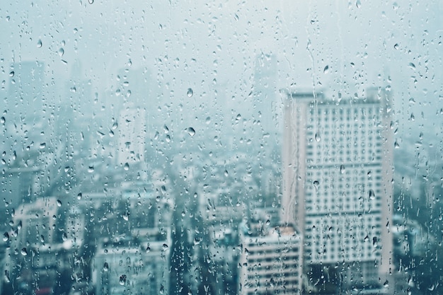 Gotas de chuva na janela