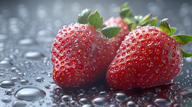 Foto gotas de geleia de morango doce e fresco