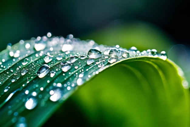 Foto gotas de orvalho na folha verde gotas de ouriço na folha branca