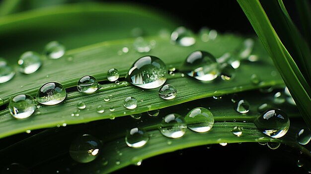 gotas en hoja verde HD 8K papel tapiz Imagen fotográfica de stock