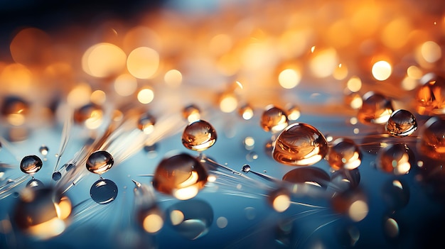 Gotas de lluvia abstractas círculos hermoso banner de concepto de fondo de agua para vacaciones en la playa o spa de belleza