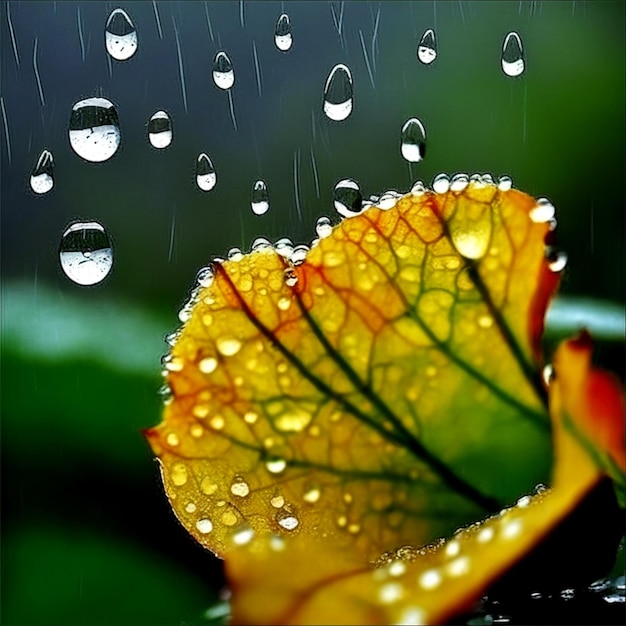 Las gotas de lluvia caen en una suave canción que apaga la tierra donde pertenece la vida.