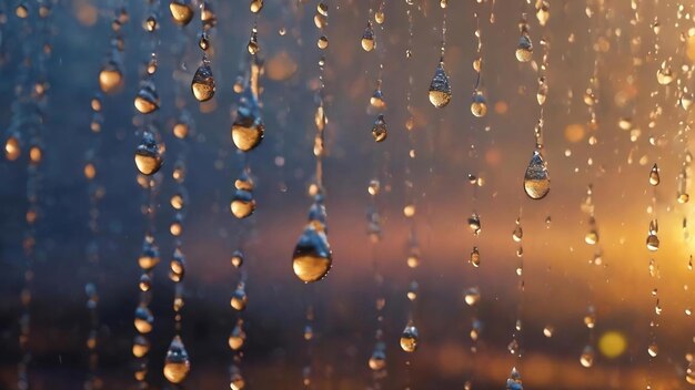 Las gotas de lluvia de fondo de cerca