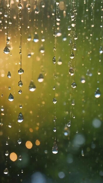 Las gotas de lluvia de fondo de cerca