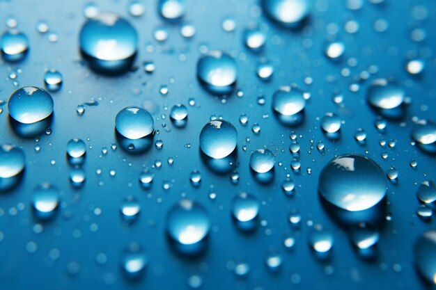 Las gotas de lluvia de la sinfonía azul componen una melodía elegante en el telón de fondo