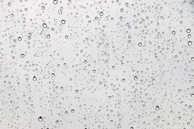 Gotas de lluvia sobre fondo de textura de vidrios de ventana