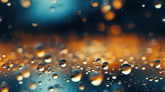 Gotas de lluvia en una ventana en bokeh HD 4k