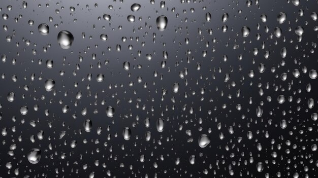 Foto las gotas de lluvia en una ventana con un fondo negro