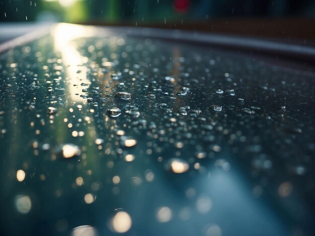 Gotas de lluvia en una ventana de vidrio