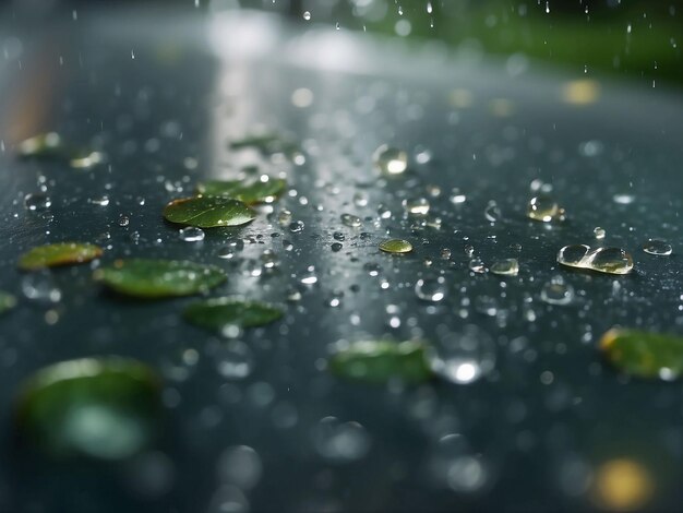 Gotas de lluvia en una ventana de vidrio