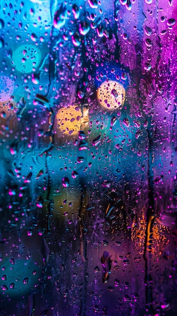 Las gotas de lluvia en una ventana