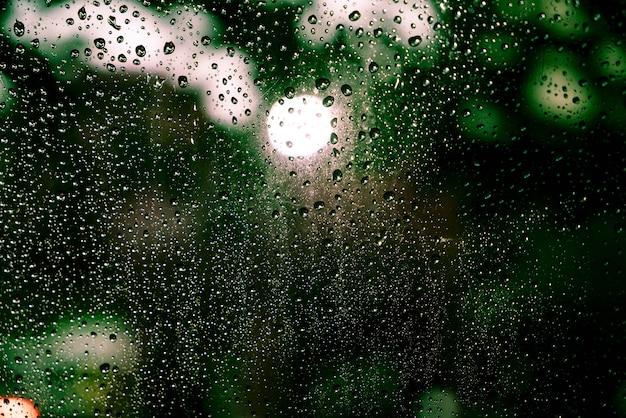 Gotas de lluvia en la ventana